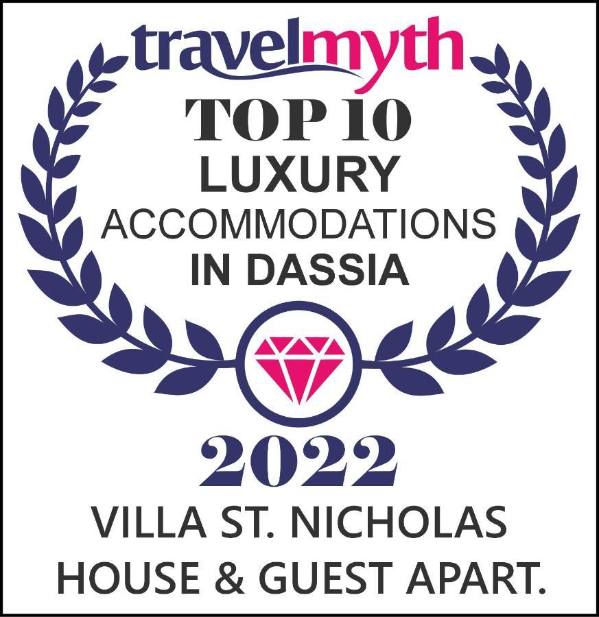 Villa St Nicholas House With Private Heated Pool Dassia  Buitenkant foto